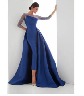 Vestido Largo Pique Royal