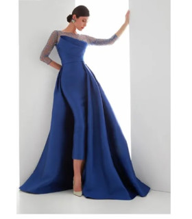 Vestido Largo Pique Royal