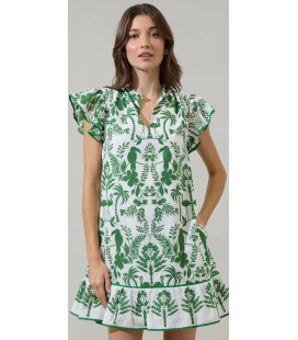 Vestido Blanco / Verde