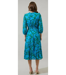 Vestido Corto Celeste /Verde