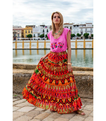 Falda Estampada Multicolor