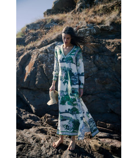 Vestido blanco con print