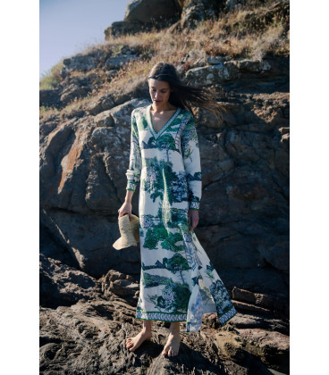 Vestido blanco con print
