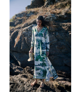 Vestido blanco con print