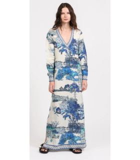 Vestido blanco con print