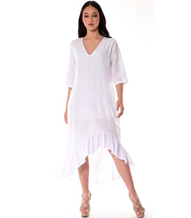 Vestido Blanco de Lino