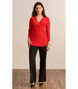 Red formal blouse