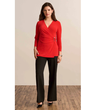 Red formal blouse