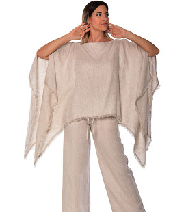Traje de 2 Piezas de Lino Beige