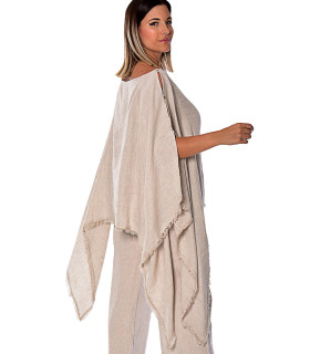 Traje de 2 Piezas de Lino Beige