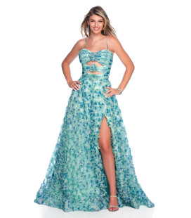 Vestido Strapless Dos Flores Frente