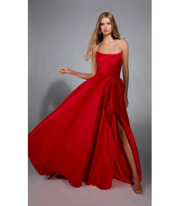 Vestido Largo Rojo Strapless
