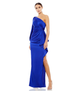 Vestido Un Hombro Manga Larga