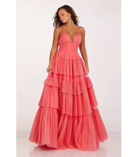 Vestido Largo Coral Tul Tiemps