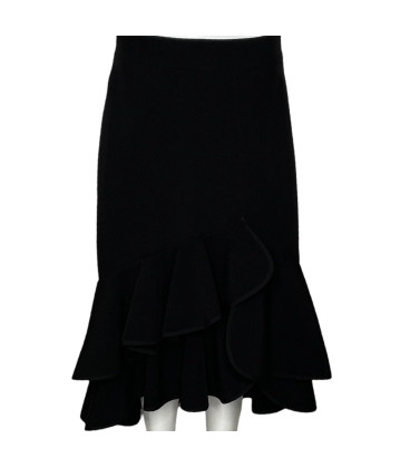 Falda Corta Larga Negro