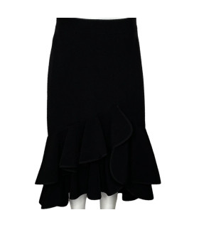 Falda Corta Larga Negro