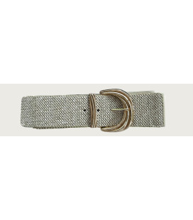 Cincho Beige Hebilla Dorada