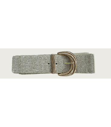 Cincho Beige Hebilla Dorada