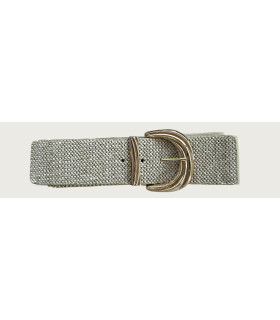 Cincho Beige Hebilla Dorada