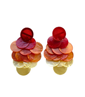 Aritos Varias Ruedas Rojo y Amarillo
