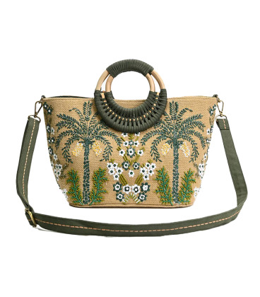 Cartera Flores Bordadas