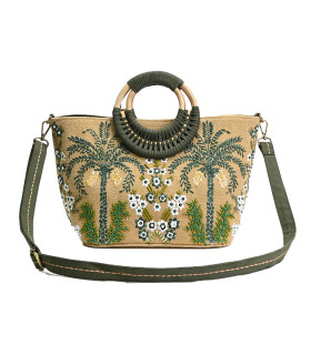 Cartera Flores Bordadas
