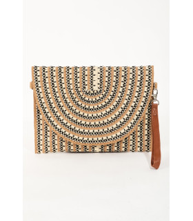 Cartera detalles Negros y Taupe