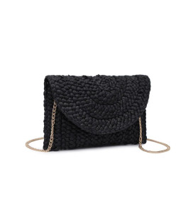 Cartera Color Negro Tipo Petate
