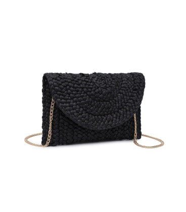 Cartera Color Negro Tipo Petate