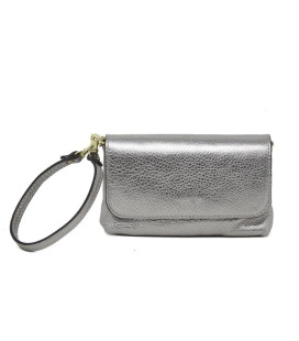 Cartera de Cuero Color Pewter