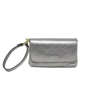 Cartera de Cuero Color Pewter