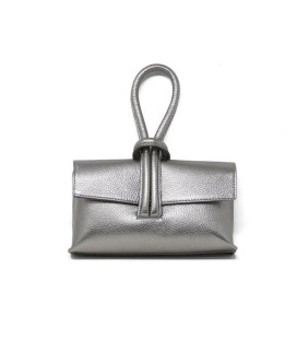 Cartera de Cuero Color Pewter