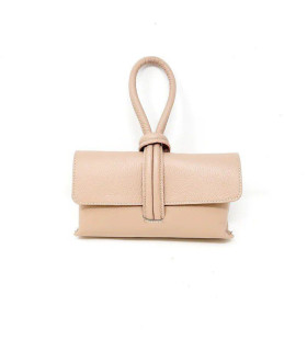 Cartera de Cuero Color Beige