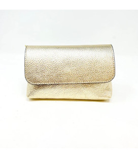 Cartera de Cuero Color Gold