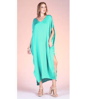 Vestido Verde Cuello en V