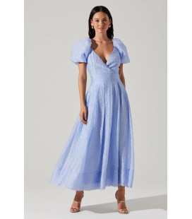 Vestido Celeste Manga Bonbacha