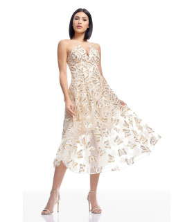 Vestido Champagne de Tirantes