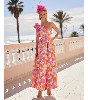 Vestido Un hombro Multicolores
