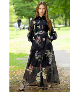 Vestido Negro con Flores