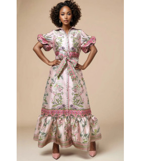 Vestido Medio Largo Pink