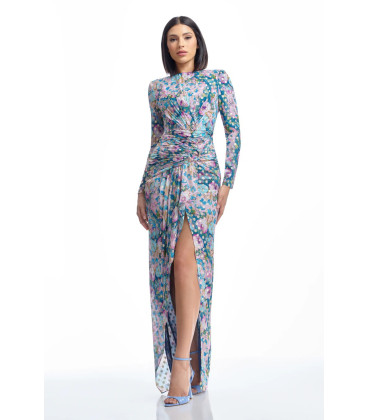 Vestido Manga Larga Estampado