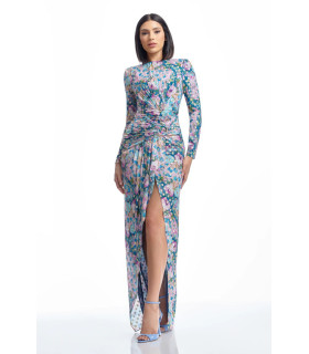 Vestido Manga Larga Estampado