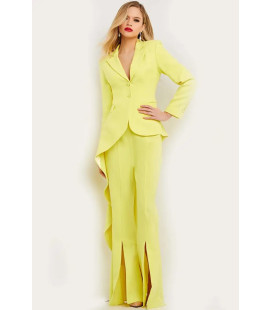 Traje de 2 Piezas Amarillo Pantalon Campana