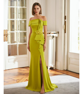 Vestido  Manga 3/4 Color Pistacho