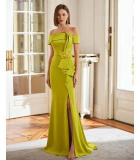Vestido  Manga 3/4 Color Pistacho