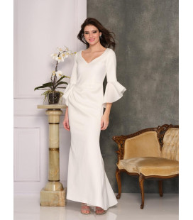 Vestido Largo Manga Larga Ivory