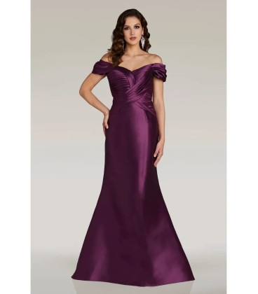 Vestido Off Sholders Purpura Drapeado Blusa