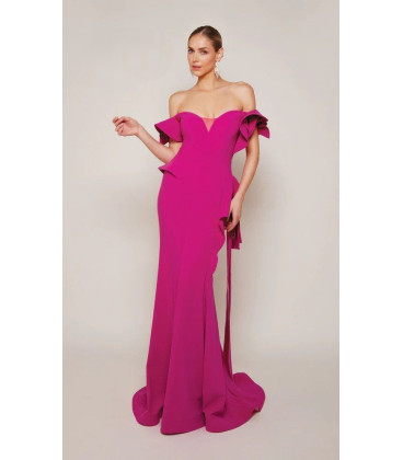 Vestido Off Sholders Blue