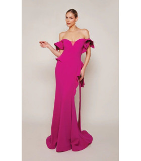 Vestido Off Sholders Blue