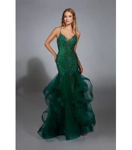 Vestido Revuelos color Plateado